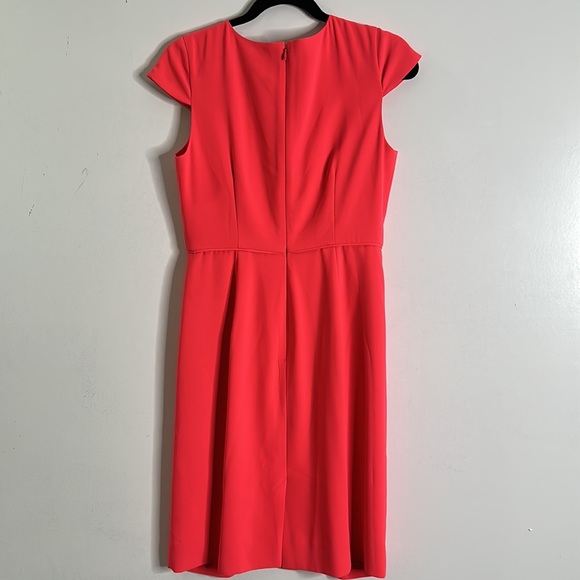 J crew pleated front knee high sheath pink dress size 4 - Picture 7 of 8